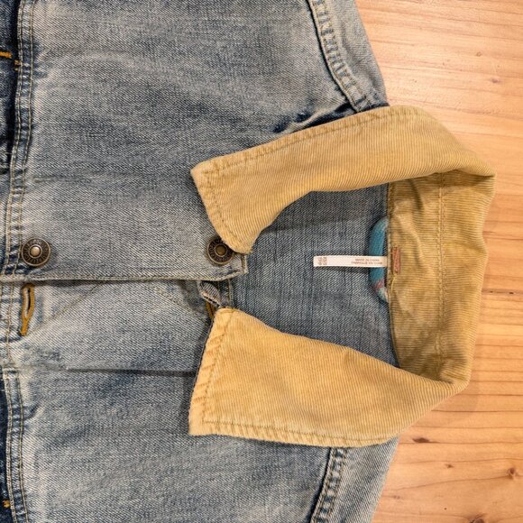 Free People Sirius Plaid Mixed Denim Jacket - Size XS/S - Picture 4 of 7